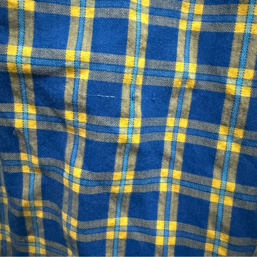 Allen Solly Sport Fit Blue Yellow Plaid Button Up Shirt XL (44)‎ Office Corp - Picture 7 of 15